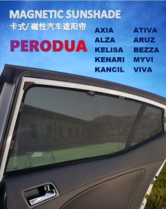 PERODUA Bezza Axia Myvi Ativa Aruz Alza Viva Kancil Kelisa Kenari Magnetic Sunshade Car Window Sun Shields 车窗遮阳磁吸网帘