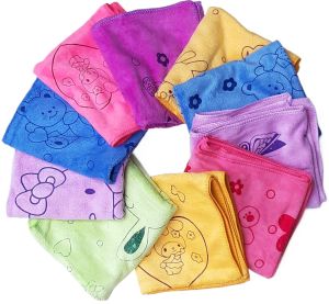 1 cái Khăn lau mặt 30x50 khăn mặt khăn lau đa năng thấm hút nước KHÔNG RA MÀU HÌNH THÚ CUTE