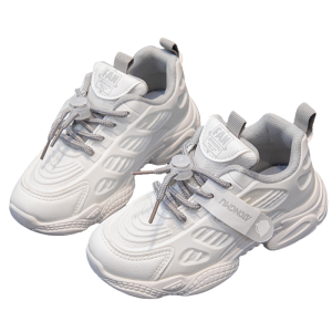 【พร้อมส่งจากกรุงเทพ】🚀รองเท้าบาสฯ เด็กหญิง-เด็กชาย สีขาว พื้นยางกันลื่น โฟมหนานุ่ม ใส่สบาย 6-11ปี 🔥