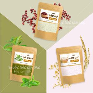 Combo bột làm sạch sâu cấp ẩm dưỡng da trắng sáng ( bột trà xanh bột cám gạo bột đậu đỏ)