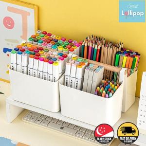 [SG stocks] Premium plastic desktop storage organizer multi-purpose tabletop container for home and office use
