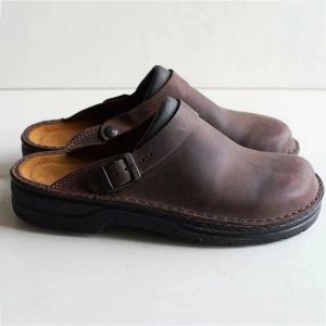 New Style MenS Flat Backless Shallow Casual Large Size Sandals For Men And Women