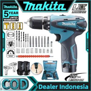 [Teractia di Indonesia] Makita DF330D 12V tanpa bor tali bor kayu bor listrik obeng bor listrik tanpa sikat asli yang diimpor dari Jepang 2 baterai satu set aksesoris bor asli Bor Makita Bor Makita