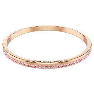 💖Swarovski💖(New)Connexus rose gold round cut "Love is around" pink diamond bracelet S925 sterling silver womens fashion bracelet hypoallergenic non-allergenic Valentines Day gift birthday gift for girlfriend bestie