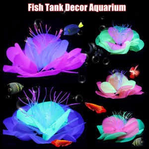 Glow Silicone Aquarium Coral Decor w/ Suction Cups Fish-Safe Realistic Coral for Fresh/Saltwater Tanks Easy Tool-Free Setup