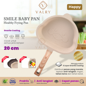 HEALTHY smile baby pan panci mpasi valry anti lengket wajan mpasi semua kompor motif lucu happy / sweet