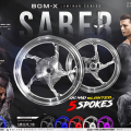BOM RANGSIT BOMX  SABER CNC MAGS MIO SPORTY/SOULTY/MIO I 125/M3/CLICK 125/150/BEAT FI 14S 6 SPOKES. 