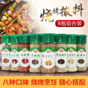 BBQ seasonings cumin powder chili powder white pepper flower pepper black pepper salt powder fragrant 厨房调味料 烧烤调味料