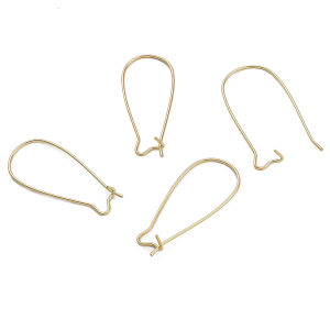 2-20pcs/bag 25-33mm 14K Gold Plated Brass Rabbit Ear Long Ear Hook For DIY Fashion Wearing Jewelry Making Accessories