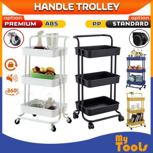 LazChoice Mytools 3 Tier Trolley Home Kitchen Storage Organizer Rack Cart Office Shelves Book Shelving Toys with Handle