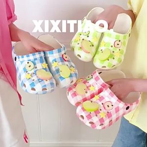 Xixitiao mùa hè ngón chân cái Giày Giày tổ ong ngôi sao Apple Slice nữ tính thoải mái Guốc Giày thời trang kiểu Color Block closed-Toe Sandal cho Phụ nữ mùa hè