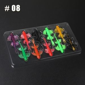 ERMENLED Floating Butterfly Fin Fork Tail Swimbait Reflective Sequins 6.5CM Fork Tail Soft Shad Lure Essential Widened Split Tail Soft Minnow General Fishing Bait