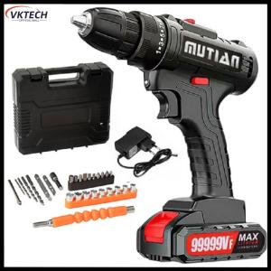 【Vktech】ชุดเจาะไร้สาย 28 ใน 1 ชุดเจาะไฟฟ้าไร้แปรง 3/8 นิ้ว Keyless Chuck เครื่องมือไดรเวอร์สกรูไดรเวอร์ไฟฟ้า เครื่องมือไฟฟ้า【1-3 วันเสร็จสิ้น】