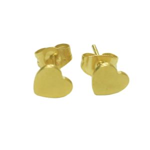 (Bền màu- Không kiêng nước) Bông Tai Trái Tim Titanium Cao Cấp- Dùng tắm rửa thoải mái không đen