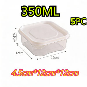 LILIER Storage Box PP Plastic FCM Food Contact Material 5pcs Clear Lunch Containers with Lids
