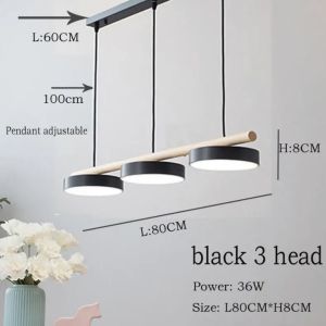 Nordic Solid Wood Light Living Room LED Chandelier Indoor Ceiling Lamp Kitchen Lighting Fixtures