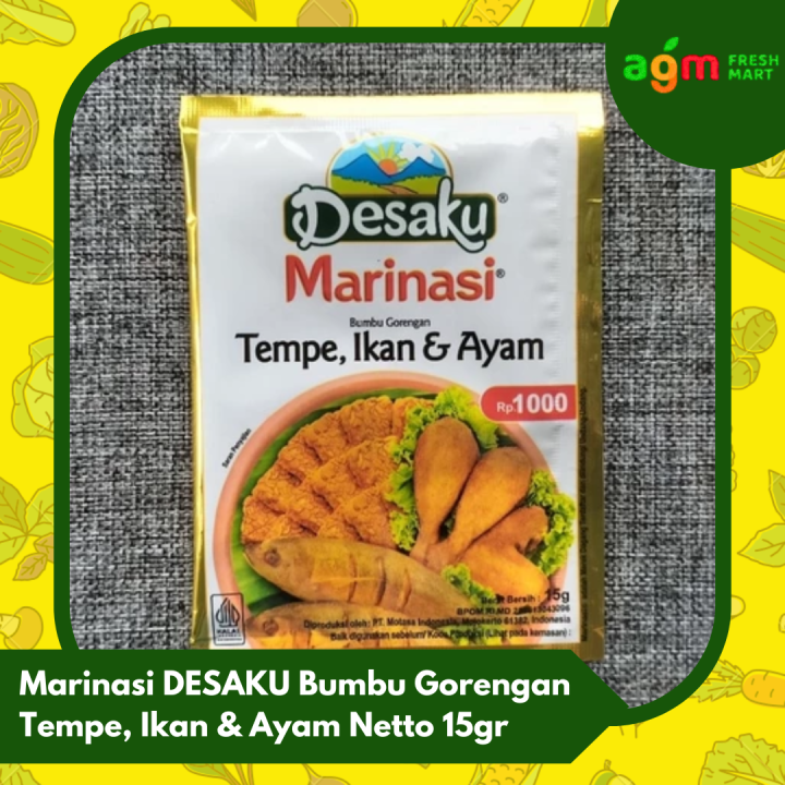 プロフ必読 Desaku 264袋 Bumbu Tempe Ikan Ayam Jual BUMBU MARINASI TEMPE IKAN AYAM 100 GR - DESAKU | Shopee Indonesia