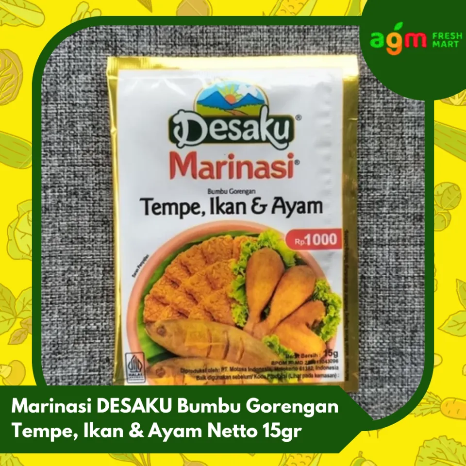 Marinasi DESAKU Bumbu Gorengan Tempe Ikan & Ayam Netto 15gr (1pcs
