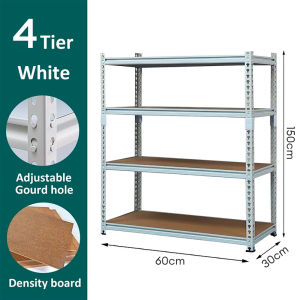 4 Tier Metal Boltless Rack Kitchen Organizer Storage Shelf Heavy Duty Rack Space Saver Multi Purpose Shelving Unit for Home Kitchen Storage