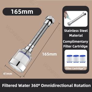 Premium Kitchen Faucet Water Filter Purifier 360° Flexible Splash-proof Tap Extension 3 Modes High Pressure