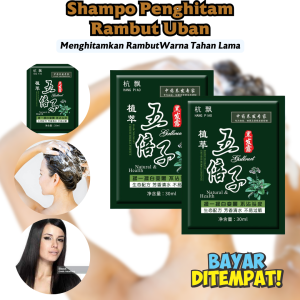 Shampoo Black Herbal Natural perawatan rambut anti uban penghilang uban permanen di usia muda penutup rambut uban shampo penghilang uban pria penghitam rambut anti uban black hair shampoo uban original Shampoo Black