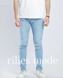 Celana Jeans Pria Hitam/Biru Muda/Biru Tua Dewasa Celana Pria Slimfit/ Denim / Gaul / Celana Panjang Cowok / Cowok / Model Terbaru/ Termurah dan Terlaris  Rilies mode