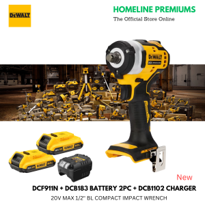 DEWALT DCF911D2 18V / 20V* MAX IMPACT WRENCH WITH 2.0AH BATTERY X 2PC + CHARGER