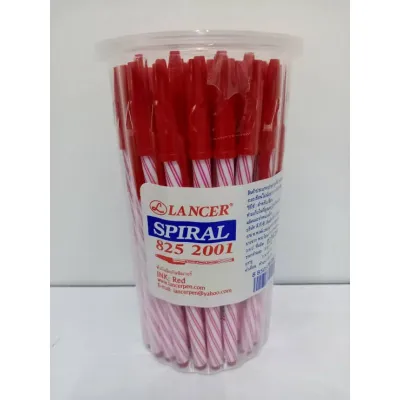 Lancer Spiral 825 2001 ปากกาลูกลื่น แลนเซอร์ สไปรัล 825 ขนาด 0.5mm (บรรจุ 50 ด้าม)