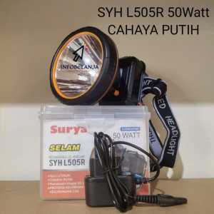 Senter Kepala Surya SYH L505R 50W LED Putih Water Resistant Cahaya Putih