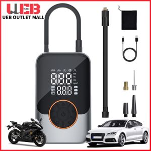 Portable Tire Inflator with Nozzle Rechargeable Air Compressor Wireless Air Pump for Car Bike SUV Compact and Easy to Use