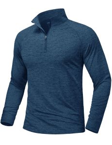 MAGCOMSEN Mens Sun Protection UPF 50+ Long Sleeve Shirt Quarter Zip Pullover Quick Dry Lightweight Fishing Running Rash Guard2026