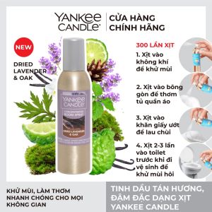 Tinh dầu tán hương đậm đặc dạng xịt Yankee Candle - Dried Lavender & Oak