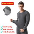 LE6Y Winter Warm Fleece Lined Men's Thermal Underwear Set Thermal Underwear for Men Top and Bottom Set Men's Long Johns Set. 
