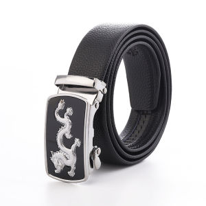 Thắt lưng nam dây nịt nam khóa tự động mặt rồng vàng đẳng cấp lịch lãm chính hiệu Luxury Korea bảo hành 5 năm