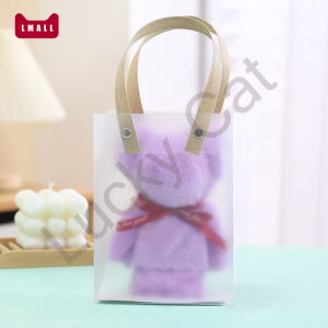 🎊Womens Day gift Bear Towel with free gift bag Valentines Day Gift Bear Coral Fleece Hand Towel Wedding Gift Pure 4 Colors Cute Towel