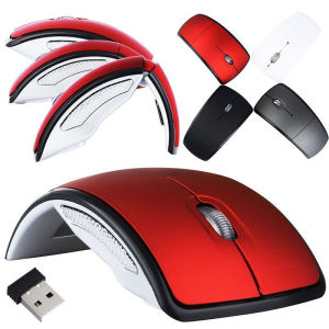 DISOUR 2.4G Wireless Mouse Mini Foldable Travel USB Receiver Mouse Optical Ergonomic Folding Ultra-Thin Mice For PC Laptop Gaming Mouse