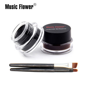 Music Flower 2 in 1 Eyeliner&eyebrow cream tahan lama tahan air peluh tidak melepaskan solek