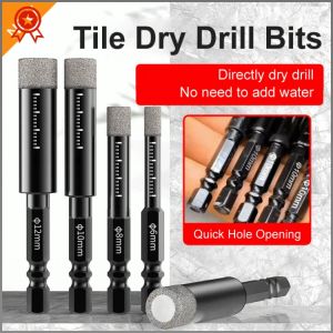 【Hot Sale】Ceramic Tile Hole Saw Kit Carbide Tipped Drill Bit Set for Drilling Natural Stone Granite Slate Ceramic Easy Applicate No Water Needed
