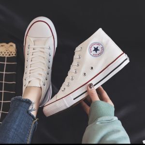 รองเท้าผ้าใบหญิง/ชาย รองเท้าคู่ ผ้าใบคู่ รองเท้าหุ้มข้อแฟชั่น สไตล์เกาหลี รองเท้าผ้าใบสุดป๊อป BS003