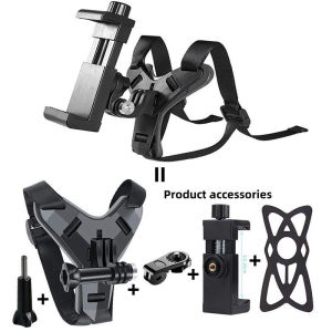 1PC Base Bracket Holder for GoPro Hero 10 9 8 6 5 Helmet Chin Mount Action Sport Camera Full Face Holder Motorcycle Accessories