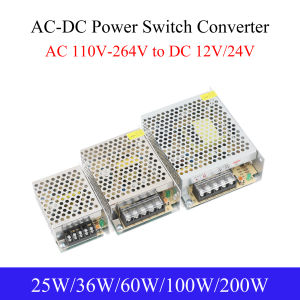 Switching Power Supply AC 110-264V to DC 12V 24V Indoor Power Switch Adapter 25W 36W 60W 100W 120W for LED Light Strip