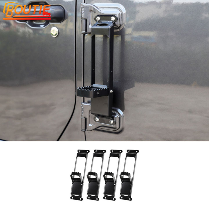 BOUTIE Car Door Hinges Assist with Climbing Foot Pedals for Jeep ...