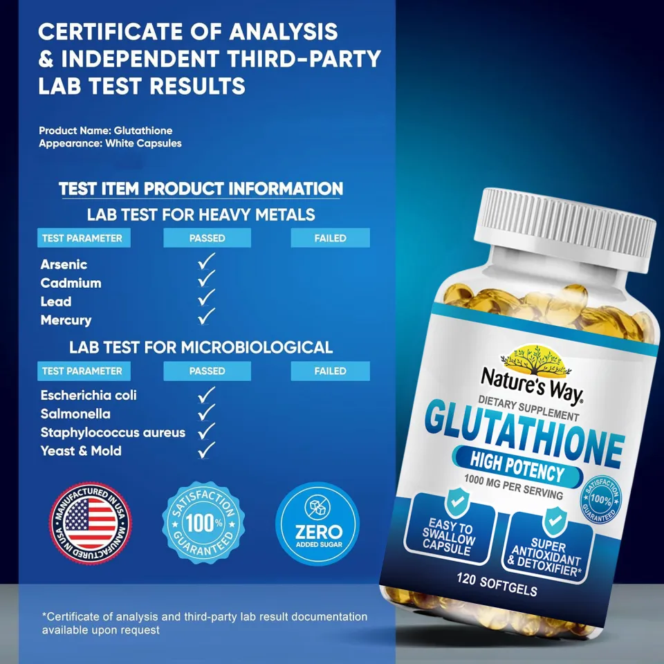 Nature's Way Glutathione Capsules 1000mg Powerful Whitening Reduce Dull Skin Supplement Antioxidant Anti-Aging Detox Kapsul 120pcs Kapsul Glutathione Mendukung Kesehatan Kulit dan Kuku | Lazada Indonesia Nature's Way Glutathione Capsules 1000mg Powerful Whitening Reduce Dull Skin Supplement Antioxidant Anti-Aging Detox Kapsul 120pcs Kapsul Glutathione Mendukung Kesehatan Kulit dan Kuku | Lazada Indonesia
