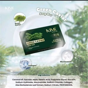 KIME SKINCARE GREEN CAVIAR SABUN PEMUTIH KULIT PEMUTIH BADAN BPOM ORIGINAL HALAL ASLI BISA COD