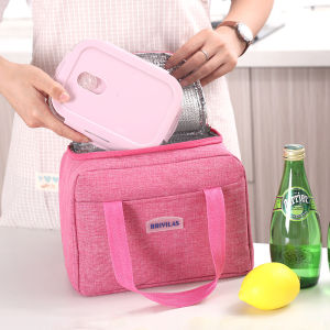 Linyoung Portable Lunch Bag Waterproof Oxford Cloth and Aluminum Film Insulation Bento Bag Keep Warm Cold Fresh for Food and Drink