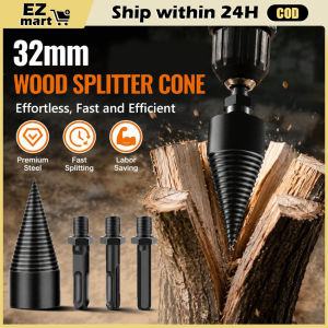 Firewood Splitter Machine Drill Bit Wood Cone Punch Driver Square/Round/Hex Shank Drill Bit Split Drilling Tool Firewood Chopper