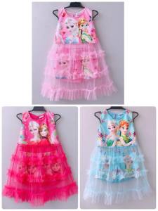 2-8ขวบ เดรสเอลซ่าแมงกะพรุน กางเกงสกรีน เสื้อผ้าเด็กผู้หญิง ชุดกางเกงแยก เดรสเด็กผู้หญิง ชุดเด็กผู้หญิง เสื้อเด็กผญ ชุดเอลซ่า 209