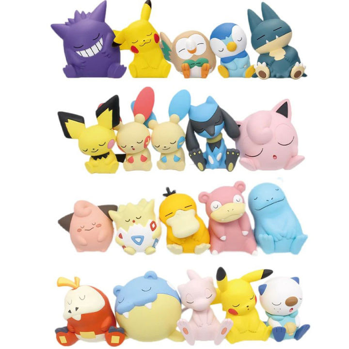 Pokemon Sleep Toy Figure Cute Pikachu Gengar Psyduck Snorlax