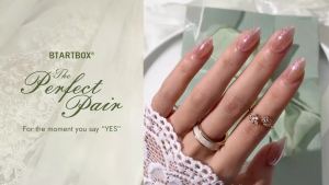 BTArtbox Press On Nails The Big Day Short Almond White French Tip 32Ct 2+ Weeks Wear Salon-Quality Natural Nails 10-Minute Easy Daily Application Fast Removal 16 Sizes All-in-One Complete Kit