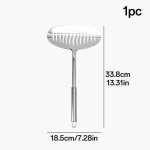 YESPERY Large Stainless Steel Fish Frying Spatula Nonstick Long Handle Steak Flat Shovel Kitchen Cooking Tool